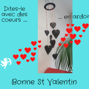 Carillon Coeur Ardoise